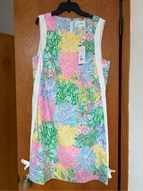 NWT Lilly Pulitzer Beckler shift dress Bright Delight Patch 14
